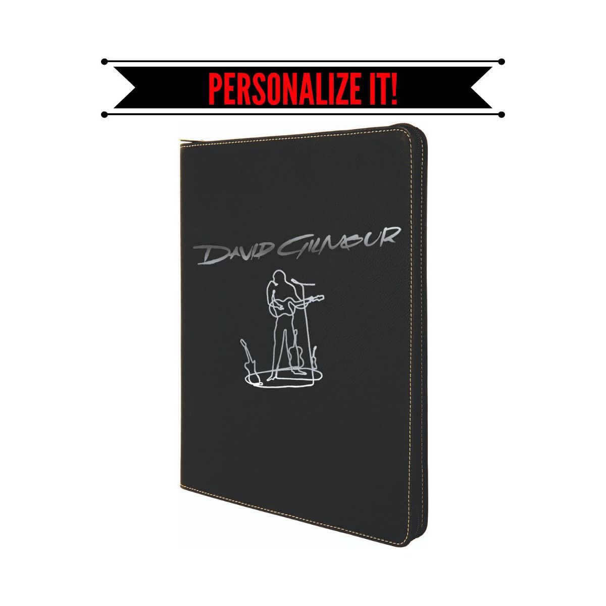 Wire Man Leather Laser Engraved Portfolio