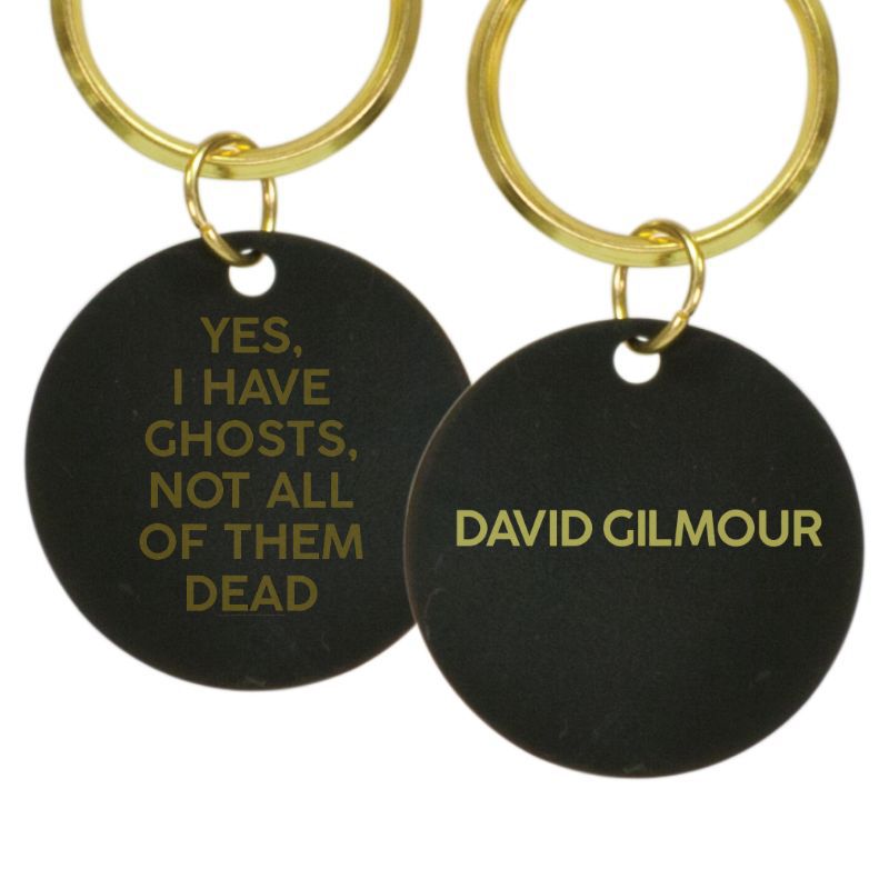 Ghosts Laser Engraved Print Logo Brass Keychain