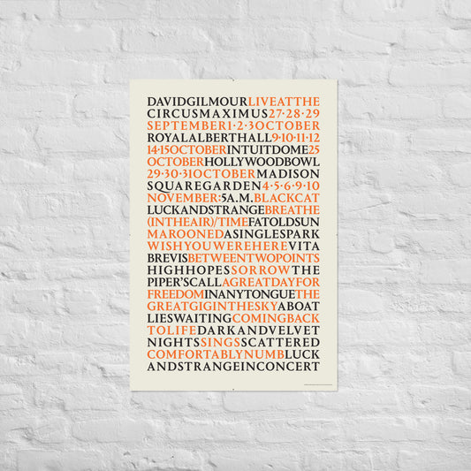 Luck and Strange in Concert Text Poster