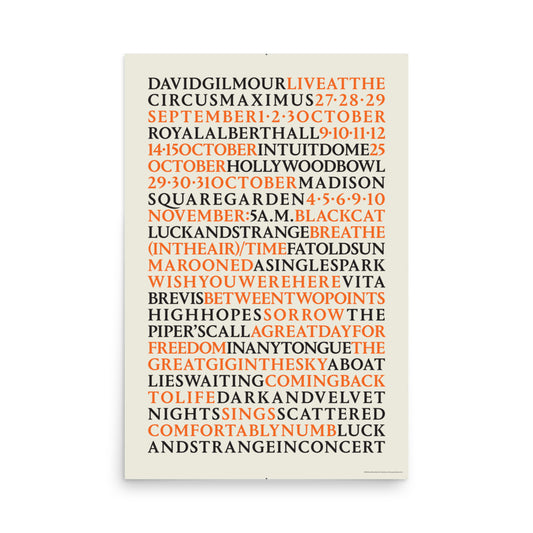Luck and Strange in Concert Text Poster