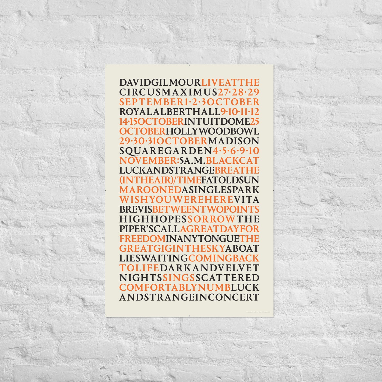 Luck and Strange in Concert Text Poster