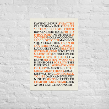 Luck and Strange in Concert Text Poster